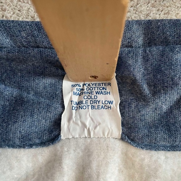 Vintage Cataloochee Ski Area Quarter Zip Pullover Grey Blue Made in USA Large - Picture 5 of 8